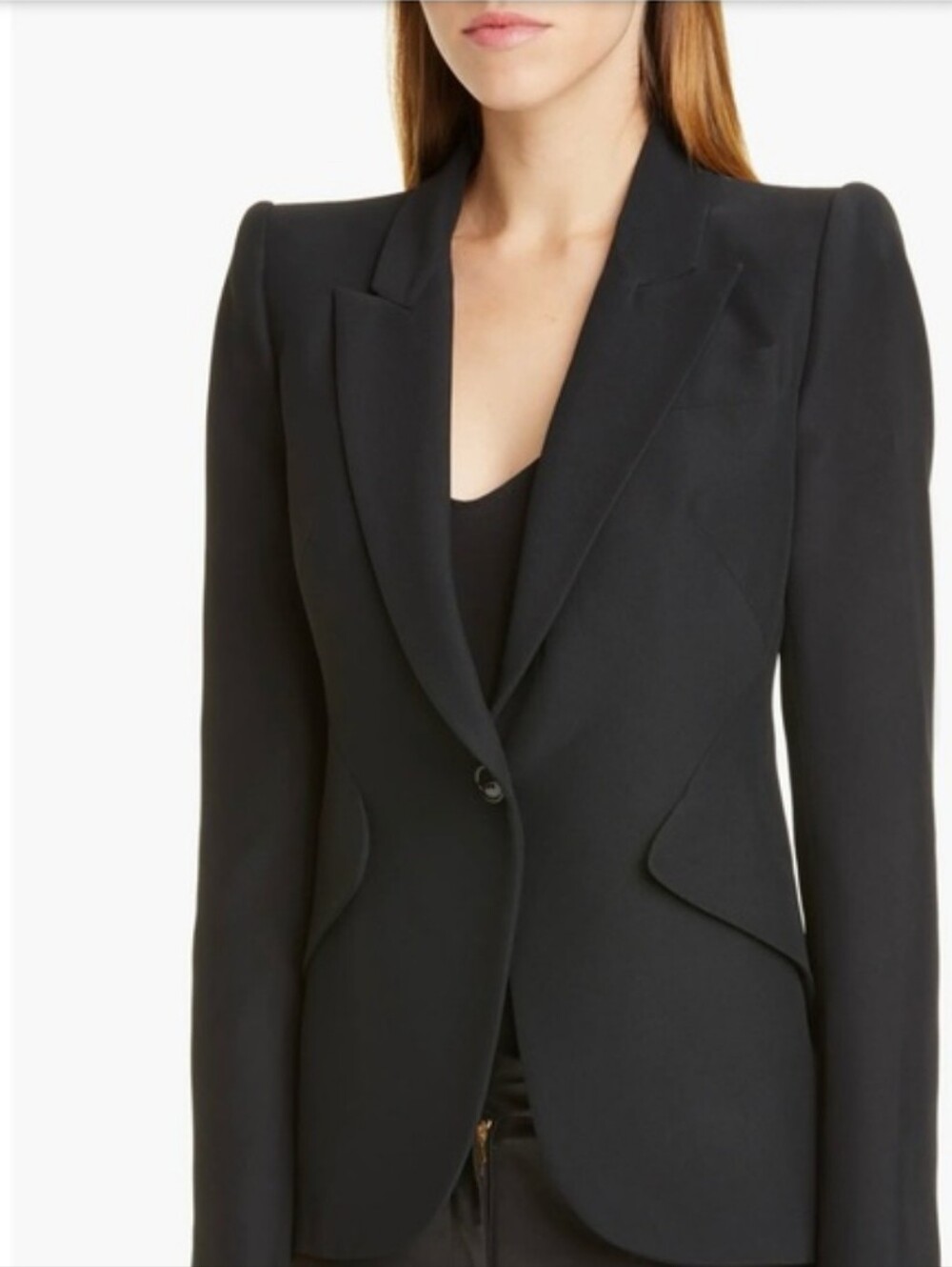 Alexander McQueen Black Tailored Blazer Jacket 36